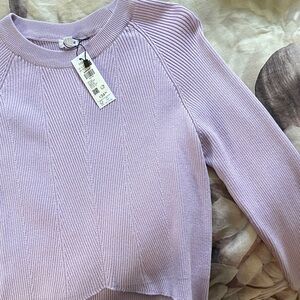 Garage Lilac Ribbed Knit Top